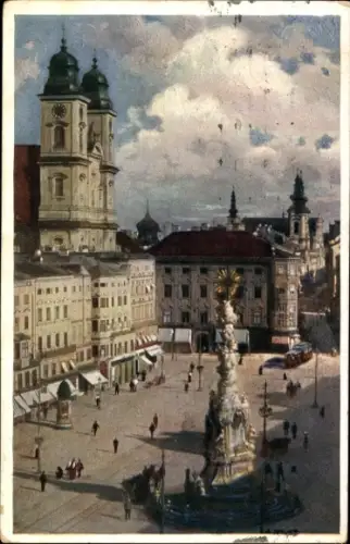 Ak Linz in Oberösterreich, Kaiser Franz Josefs Platz