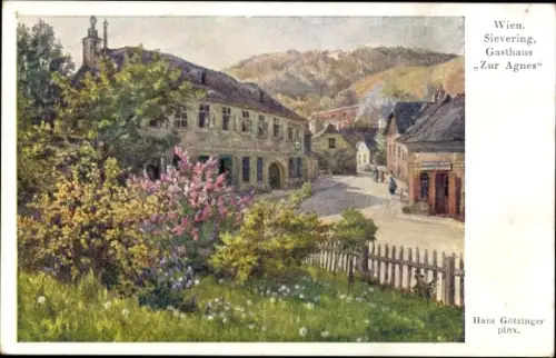 Künstler Ak Götzinger, H., Wien 19 Sievering, Gasthaus zur Agnes