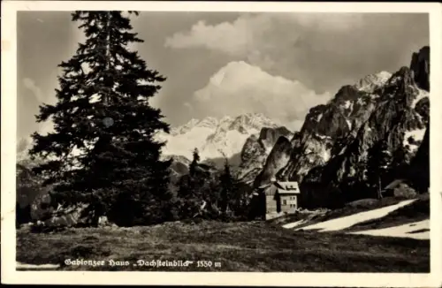 Ak Gosau in Oberösterreich, Gablonzer Hütte, Dachstein