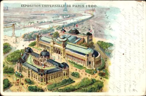Litho Paris Frankreich, Exposition Universelle 1900, Weltausstellung, Palais des Champs Elysees