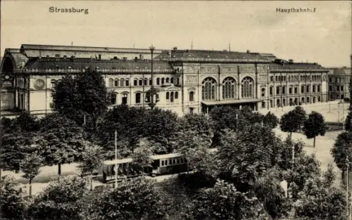 Ak Straßburg Straßburg Elsass Bas-Rhin, Bahnhof