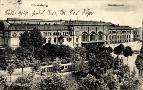 Ak Straßburg Straßburg Elsass Bas-Rhin, Bahnhof