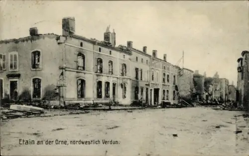 Ak Étain Meuse, Kriegszerstörung I. WK