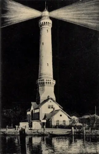 Ak Świnoujście Swinemünde Pommern, Leuchtturm