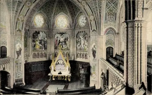 Ak Altenburg in Thüringen, Brüder-Kirche, Innenansicht mit Altar
