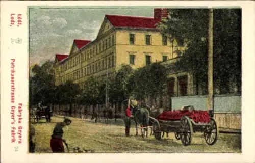 Ak Łódź Lodsch Polen, Geyer's Fabrik, Petrikauerstraße 24