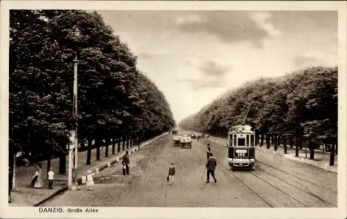 Ak Gdańsk Danzig, Große Allee