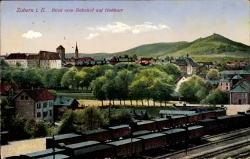 Ak Saverne Zabern Elsass Bas Rhin, Blick vom Bahnhof, Château du Haut-Barr, Burg Hohbarr