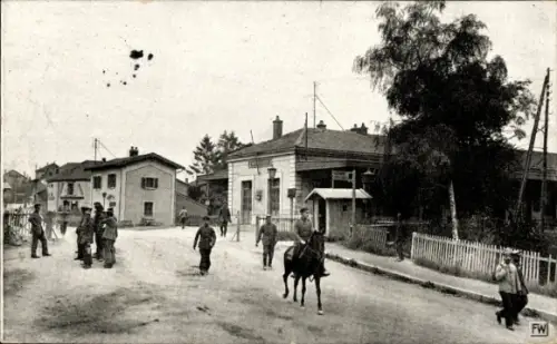 Ak Igney Avricourt Meurthe-et-Moselle, Bahnhof, deutsche Soldaten, 1. WK
