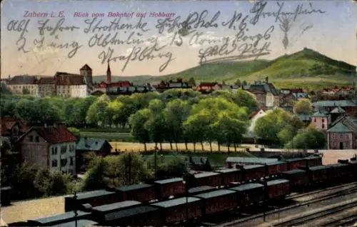 Ak Saverne Zabern Elsass Bas Rhin, Blick vom Bahnhof auf Hohbarr