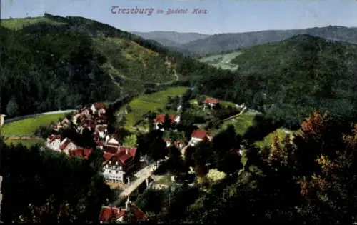 Ak Treseburg Thale im Harz,  Ortsansicht