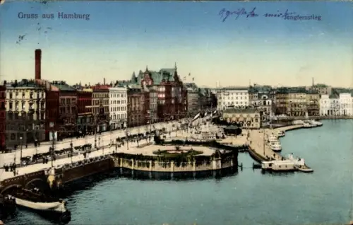 Ak Hamburg Mitte Neustadt, Jungfernstieg
