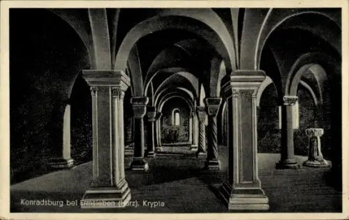Ak Ermsleben Falkenstein Harz, Konradsburg, Krypta