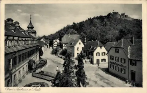 Ak Bad Neuhaus Bad Neustadt an der Saale Unterfranken, Straßenansicht, Gasthof zur Salzburg