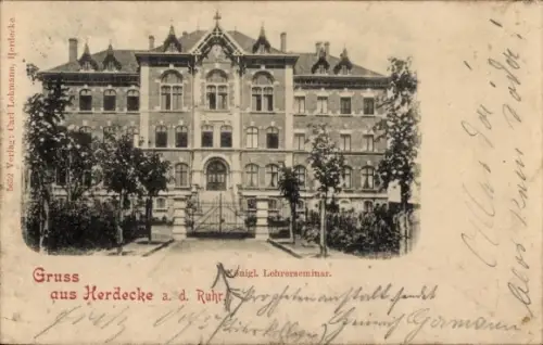 Ak Herdecke an der Ruhr, Königliches Lehrerseminar