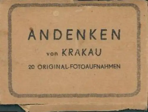 20 Ak im Umschlag Kraków Krakau Polen, Andenken