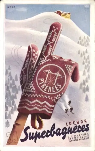 Ak Superbagnères Luchon Haute Garonne, Skigebiet