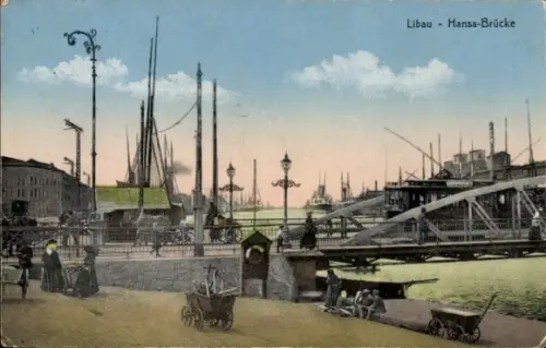 Ak Liepaja Libau Lettland, Hansabrücke