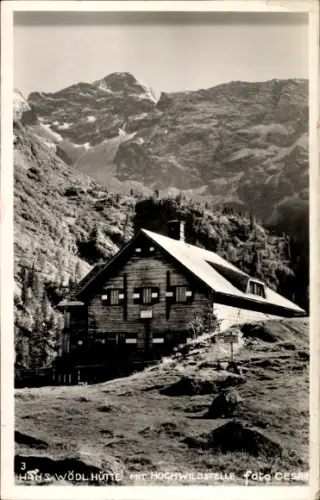 Foto Ak Petersberg Steiermark, Hans Wödl Hütte am Hüttensee