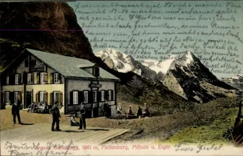 Ak Kanton Bern, Berner Oberland, Große Scheidegg, Mettenberg, Mönch, Eiger