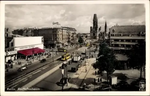 Ak Berlin Charlottenburg, Joachimsthaler Str.,  Kurfürstendamm, Straßenbahn