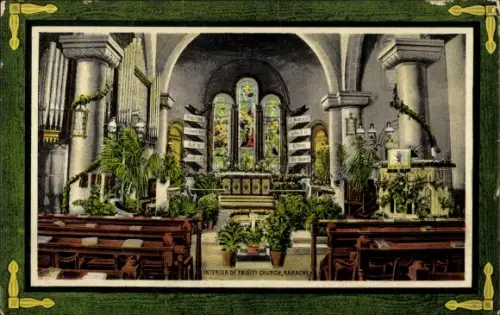 Ak Karatschi Karachi Pakistan, Inneres der Kirche