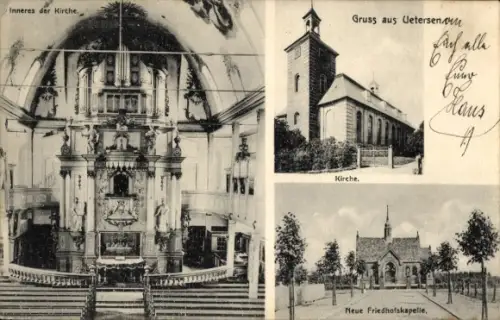 Ak Uetersen in Holstein, Kirche, Inneres, Neue Friedhofskapelle