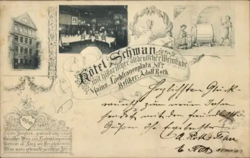 Ak Mainz am Rhein, Hotel Schwan, Liebfrauenplatz 7