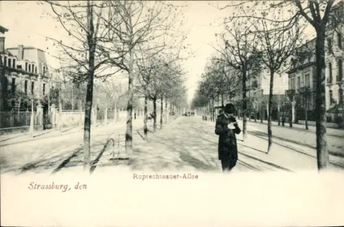 Ak Strasbourg Straßburg Elsass Bas Rhin, Ruprechtsauer-Allee