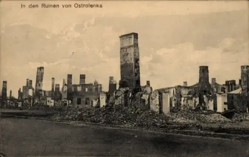 Ak Ostrołęka Ostrolenka Polen, Ruinen, I. WK