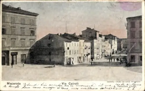 Ak Macerata Marche Italien, Via Cairoli