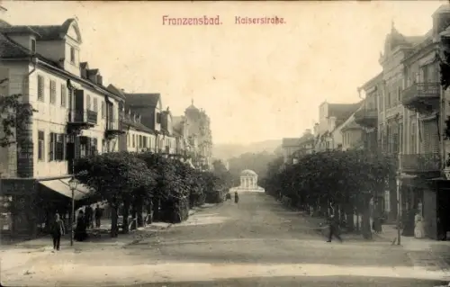 Ak Františkovy Lázně Franzensbad Region Karlsbad, Kaiserstraße