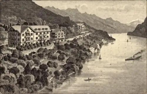 Litho Ringgenberg Kanton Bern, Hotel Pension Beau Sejour