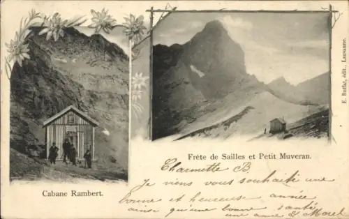 CPA Cabane Rambert, Frête de Sailles et Petit Muveran
