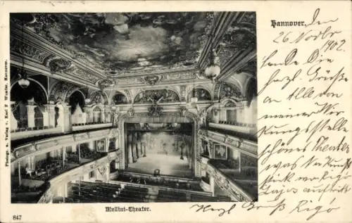 Ak Hannover, Bühne vom Mellini Theater