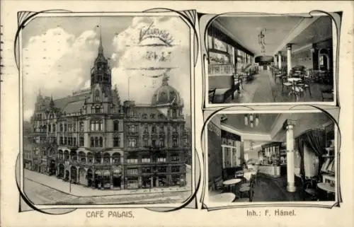 Jugendstil Passepartout Ak Hannover, Café Palais