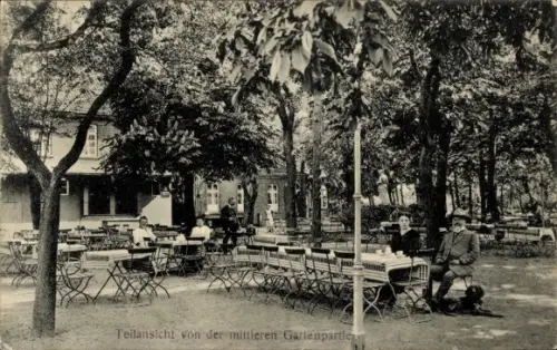 Ak Hannover, Buchholzer Kurgarten, Gartenterrasse