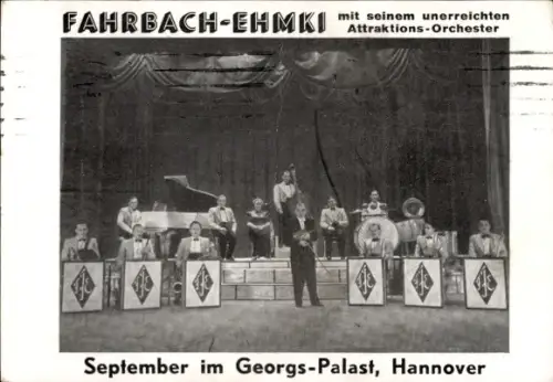 Ak Hannover, September im Georgs Palast, Fahrbach Ehmki mit seinem Orchester