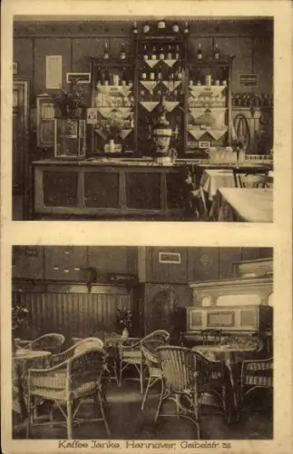 Ak Hannover, Blick ins Café Janke, Geibelstraße 32