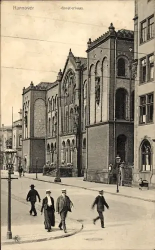 Ak Hannover, Künstlerhaus, Passanten