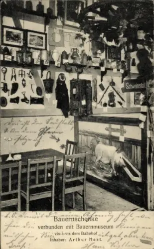 Ak Hannover, Inneres der Bauernschenke in verbunden mit Bauernmuseum
