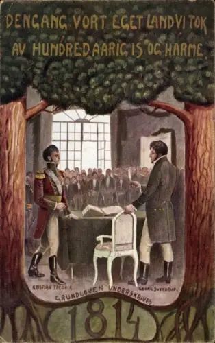 Ak Unterzeichnung der norwegischen Verfassung im Jahr 1814, Georg Sverdrup
