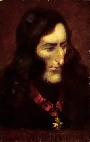 Künstler Ak Komponist Niccolò Paganini, Portrait