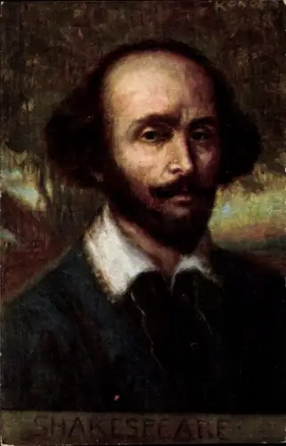 Künstler Ak Dichter und Dramatiker William Shakespeare