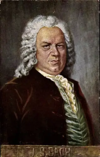 Künstler Ak Eichhorn, Komponist Johann Sebastian Bach, Portrait