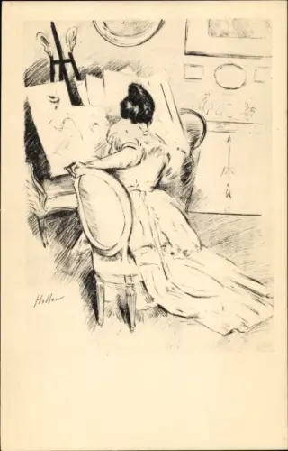 Künstler Ak Helleu, Paul César, Malerin