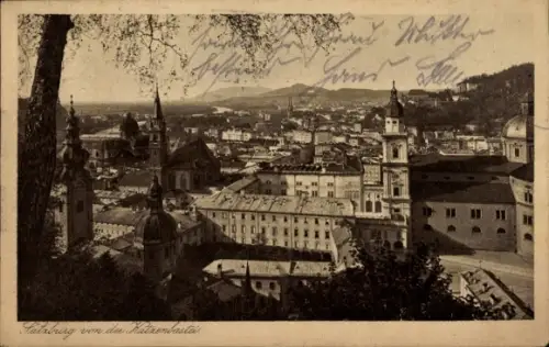 Ak Salzburg in Österreich, Blick von der Katzenbastei