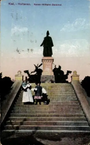 Ak Holtenau Kiel, Kaiser-Wilhelm-Denkmal