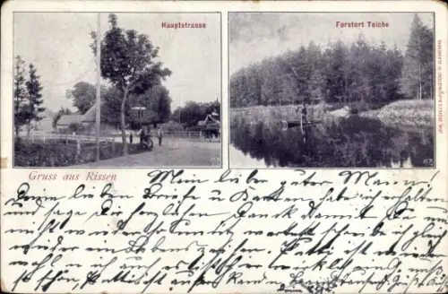 Ak Hamburg Altona Rissen, Hauptstraße, Forstort Teiche