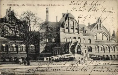 Ak Hamburg Mitte St. Georg, Badeanstalt Lübeckertor